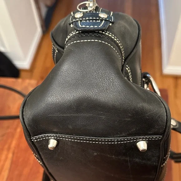 Coach SoHo Black Leather Shoulder Bag Y2K vintage - Picture 13 of 14